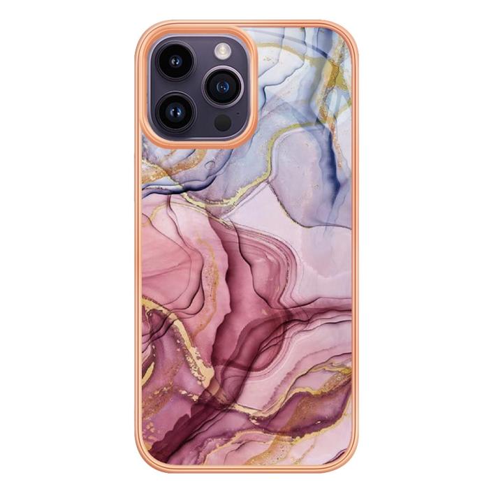 Bild 2, iPhone 16 Pro Skal TPU Marmor Roséguld