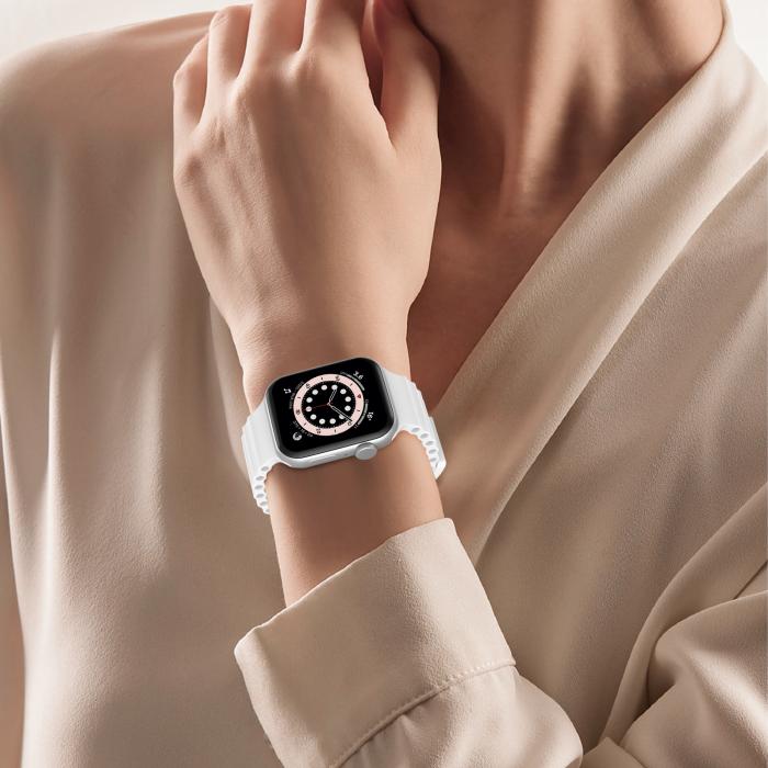 Bild 6, Apple Watch 41/40/38 mm Armband Ocean Wave Vit