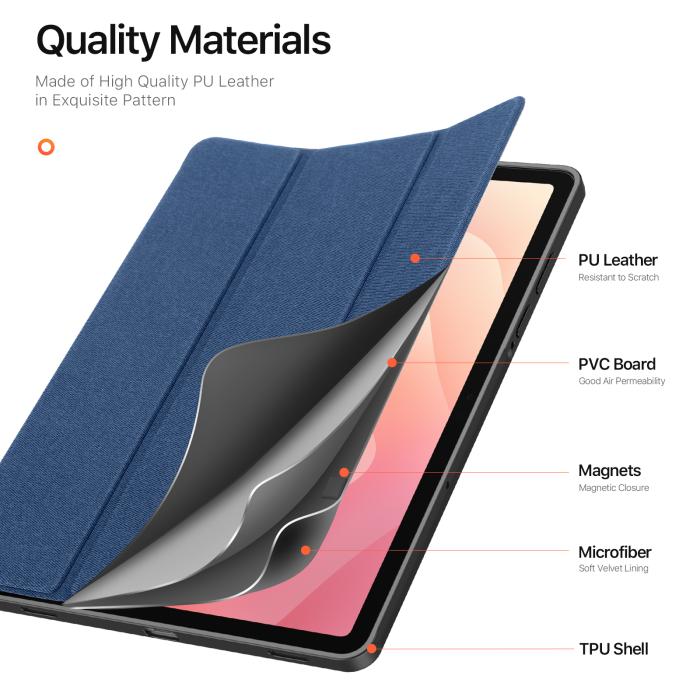 Bild 5, DUX DUCIS Galaxy Tab S11 Fodral DOMO Tri-Fold Blå