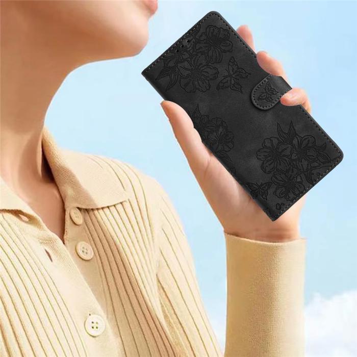 Bild 5, Samsung Galaxy S26 Ultra Fodral Med Blommigt Tryck Läder Svart