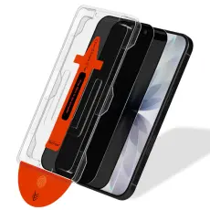 [2-PACK] iPhone 7/8 Plus Privacy Sk&auml;rmskydd I H&auml;rdat Glas - Med Monteringsram