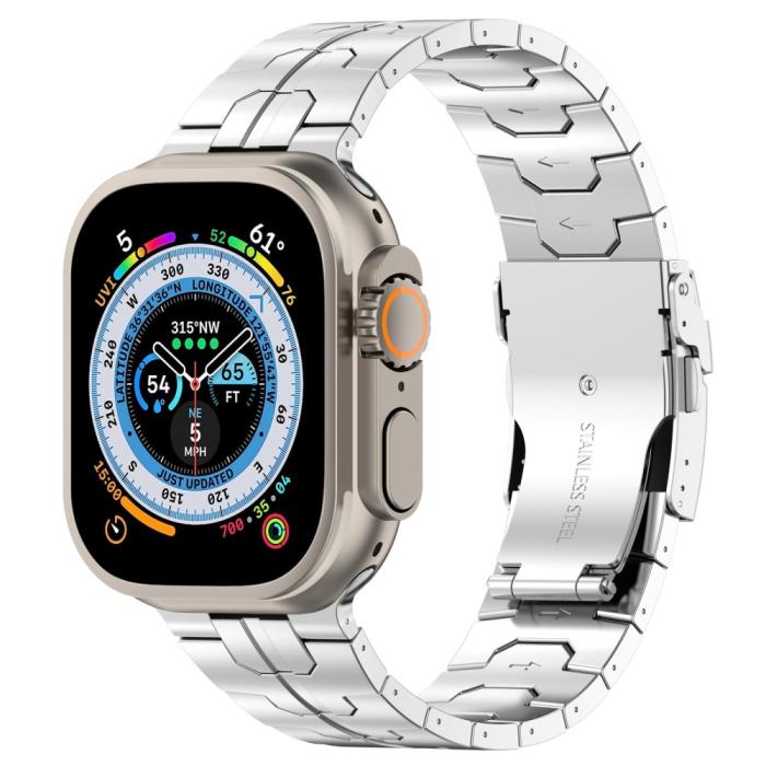 Bild 4, Apple Watch 42/44/45/49 mm Armband Steel Silver