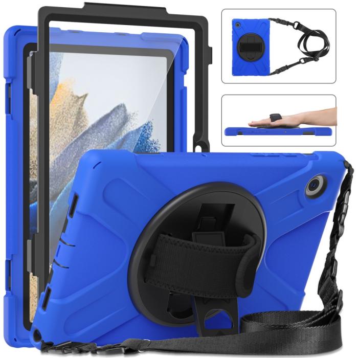 Bild 1, Galaxy Tab A8 10.5 Roterande X-Shape Hybrid Skal