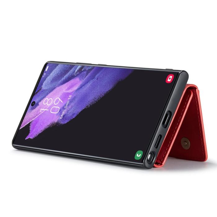 Bild 2, DG.MING Galaxy S23 Ultra Skal Med Magnetisk Plånbok Röd