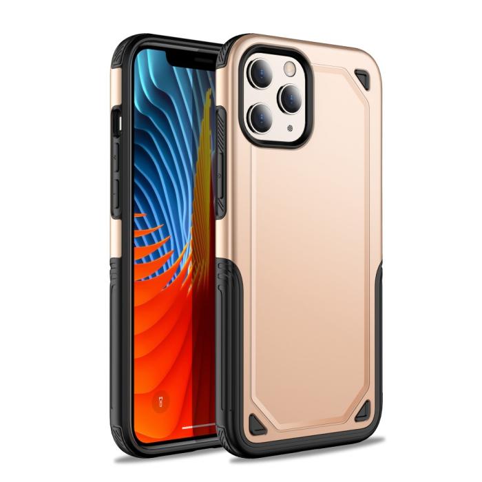 Bild 1, iPhone 12 / 12 Pro - Hybrid Armor Skal - Guld