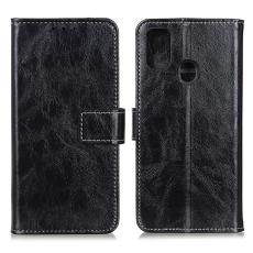 Motorola Moto G10/G20/G30 - Crazy Horse Läder Fodral - Svart