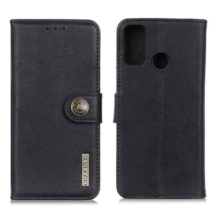Bild 1, Motorola Moto G10/G20/G30 - KHAZNEH Läder Fodral - Svart