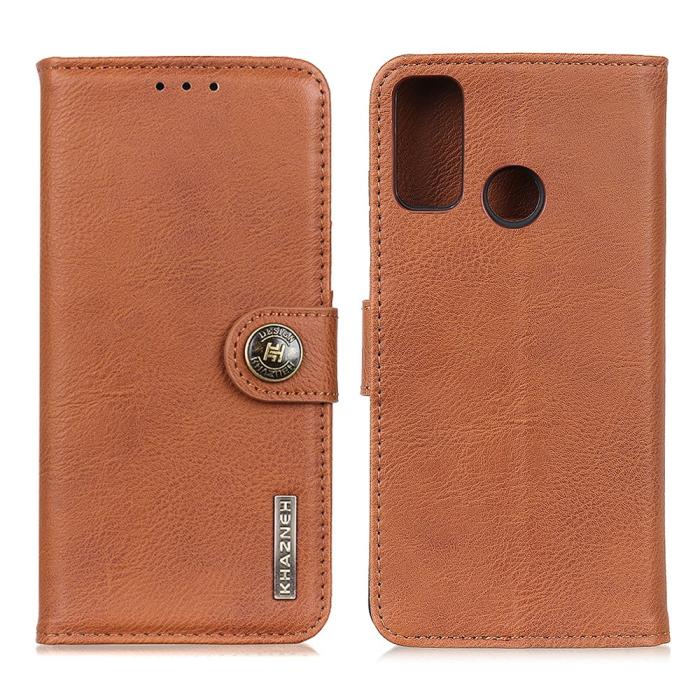 Bild 1, Motorola Moto G10/G20/G30 - KHAZNEH Läder Fodral - Brun