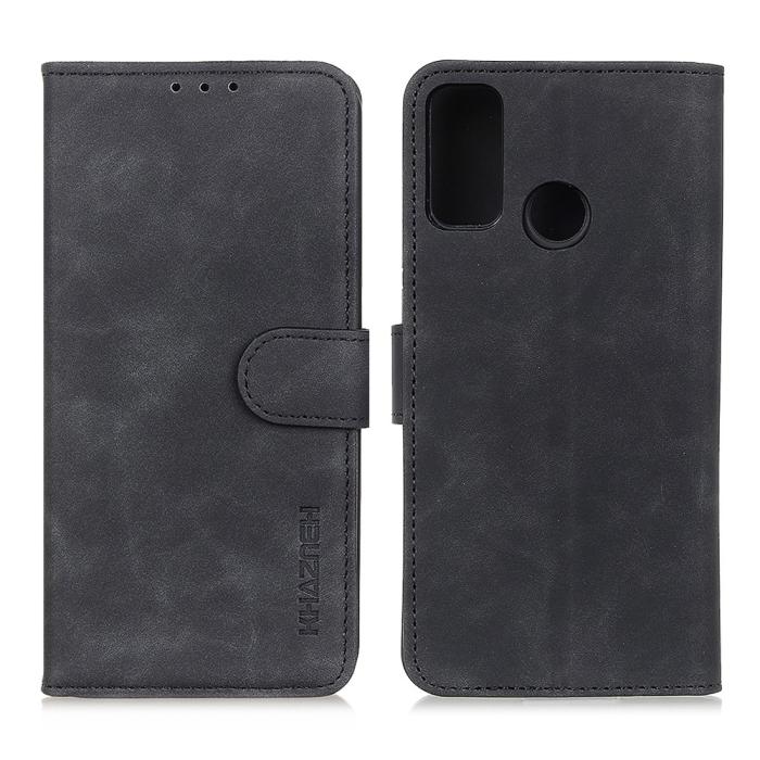 Bild 1, Motorola Moto G10/G20/G30 - KHAZNEH Retro Läder Fodral - Svart