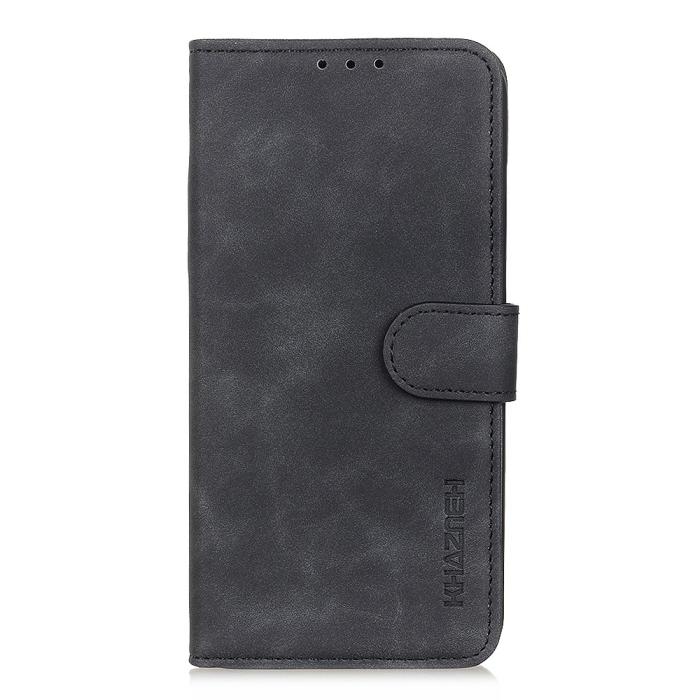 Bild 4, Motorola Moto G10/G20/G30 - KHAZNEH Retro Läder Fodral - Svart