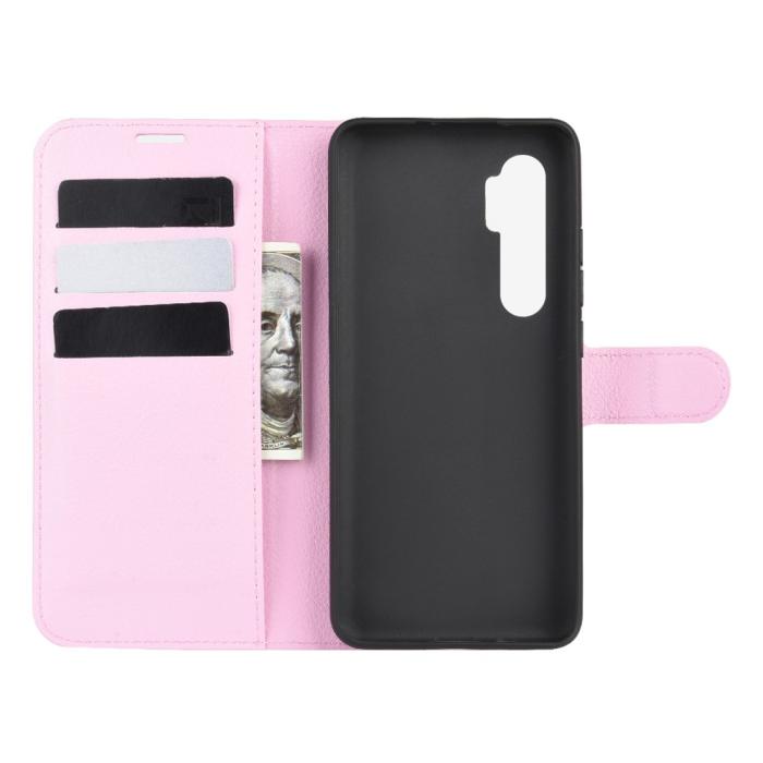 Bild 3, Xiaomi Mi Note 10 Lite - Litchi Plånboksfodral - Ljus Rosa