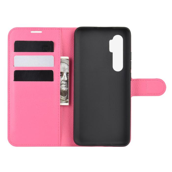 Bild 3, Xiaomi Mi Note 10 Lite - Litchi Plånboksfodral - Rosa