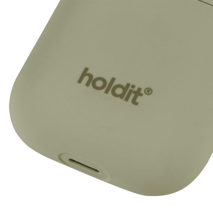 Bild 3, holdit Apple AirPods Skal Silikon Khaki Green