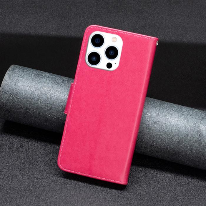 Bild 6, iPhone 16 Pro Max Fodral Med Fjäril Tryck Rosa