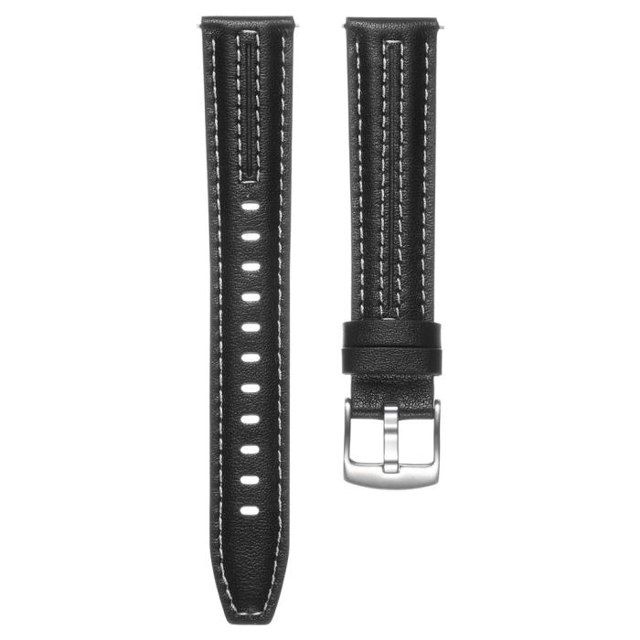Bild 2, Klockarmband 18 mm Äkta Läder Svart