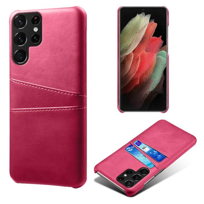 Bild 1, Samsung Galaxy S22 Ultra Skal Kortfack Rosa