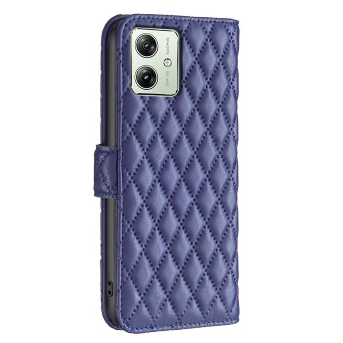Bild 5, Motorola Moto G54 5G Fodral Diamond Läder Blå