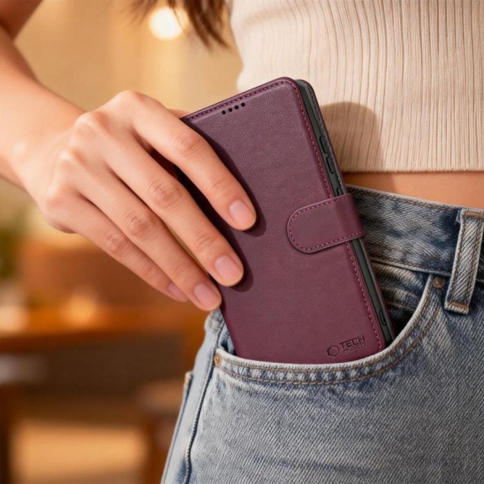Bild 5, Tech-Protect Samsung Galaxy A27 5G Fodral Läder Mulberry