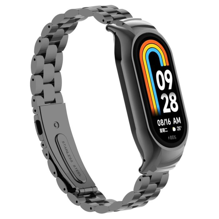 Bild 2, Xiaomi Smart Band 9/8 Lyxigt Metallarmband Svart