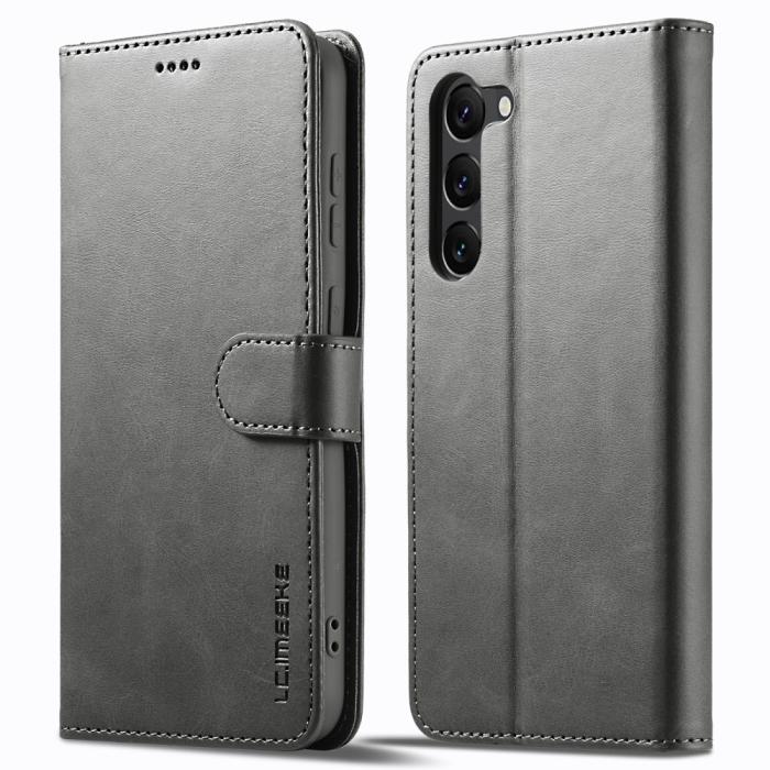 Bild 1, LC.IMEEKE Samsung Galaxy S23 Plus Fodral Läder Grå