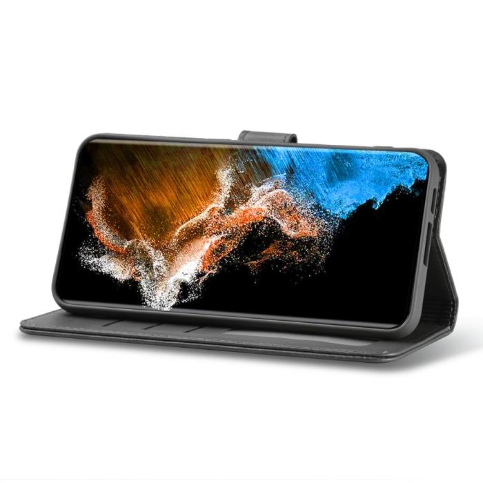 Bild 3, LC.IMEEKE Samsung Galaxy S23 Plus Fodral Läder Grå