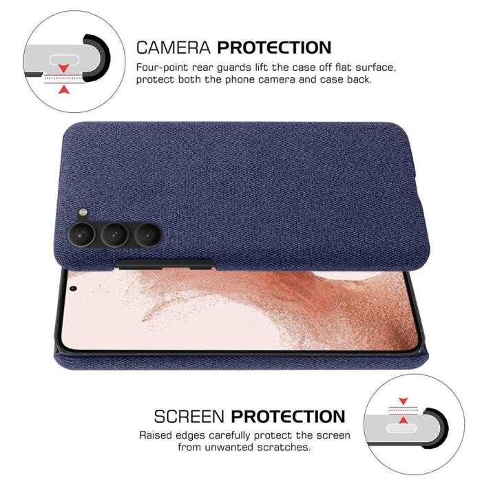 Bild 5, KSQ Samsung Galaxy S23 Skal Tygbelagt Blå