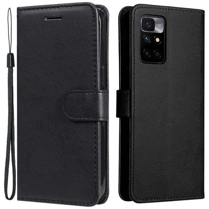 Bild 1, Xiaomi Redmi 10 Fodral Solid Läder Svart
