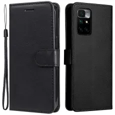 Xiaomi Redmi 10 Fodral Solid Läder Svart