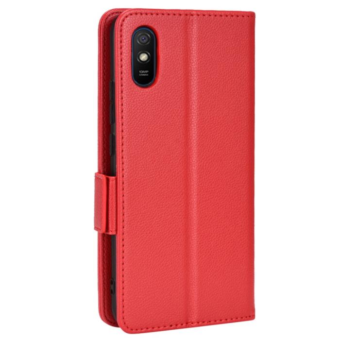 Bild 3, Xiaomi Redmi 9A / 9AT Fodral Litchi Textur Röd