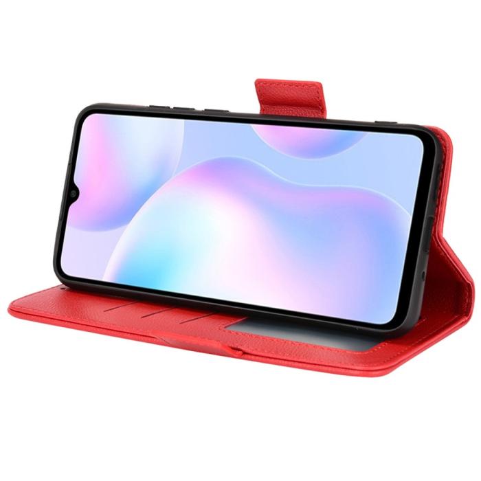 Bild 5, Xiaomi Redmi 9A / 9AT Fodral Litchi Textur Röd