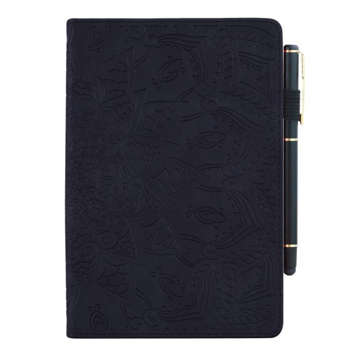 Bild 4, Samsung Galaxy Tab A8 10.5 (2021) Fodral Tryckt Flower Svart
