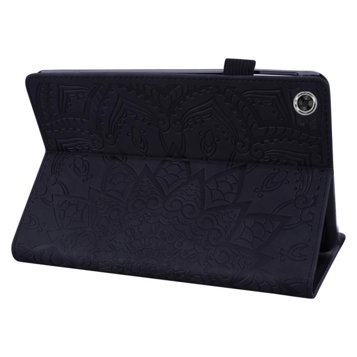 Bild 6, Samsung Galaxy Tab A8 10.5 (2021) Fodral Tryckt Flower Svart