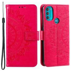 Motorola Moto G71 Fodral Mandala Läder Rosa