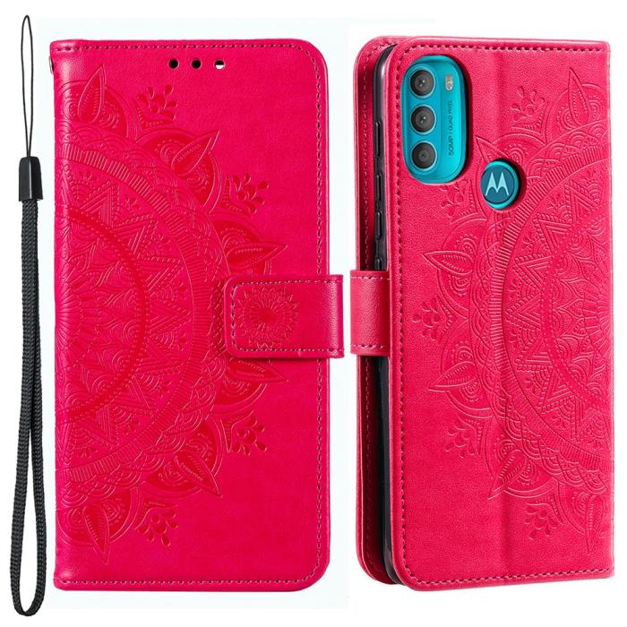 Bild 1, Motorola Moto G71 Fodral Mandala Läder Rosa