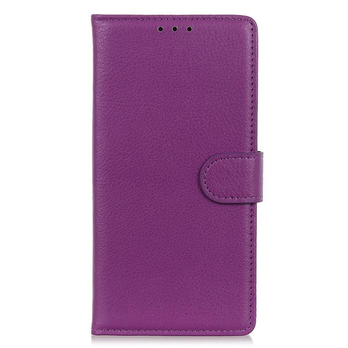 Bild 6, Motorola Moto G04 4G/G24 4G Litchi Läder Fodral Lila
