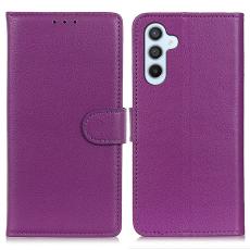 Samsung Galaxy S26 Fodral Litchi L&auml;der Lila