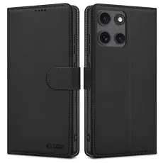 Tech-Protect Motorola Moto G15/G15 Power Fodral L&auml;der Matt Svart