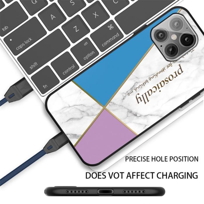 Bild 2, iPhone 12 / 12 Pro - Marmor TPU Skal