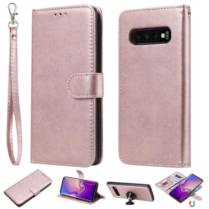 Bild 1, Samsung Galaxy S10 - Plånboksfodral/Magnet Skal - Roséguld