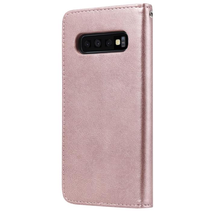 Bild 3, Samsung Galaxy S10 - Plånboksfodral/Magnet Skal - Roséguld