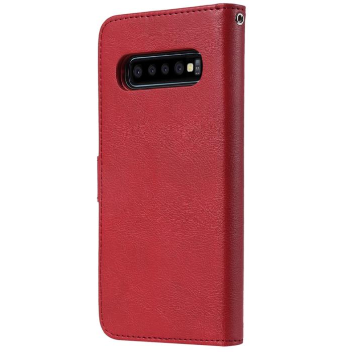 Bild 3, Samsung Galaxy S10 Plus - Plånboksfodral/Magnet Skal - Röd