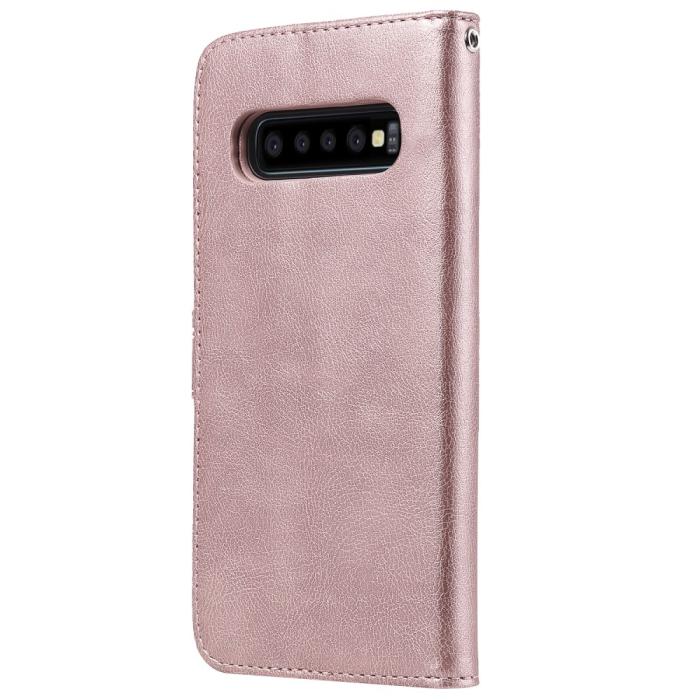 Bild 3, Samsung Galaxy S10 Plus - Plånboksfodral/Magnet Skal - Roséguld