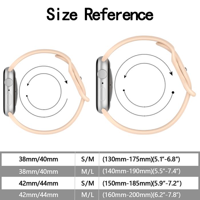 Bild 4, Silikon Armband Butterfly Apple Watch 42/44/45/49 mm (S/M) Sand Pink