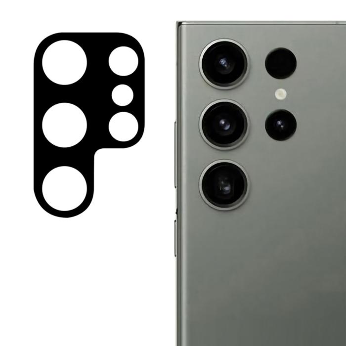 Bild 1, Samsung Galaxy S24 Ultra Linsskydd Härdat Glas Svart