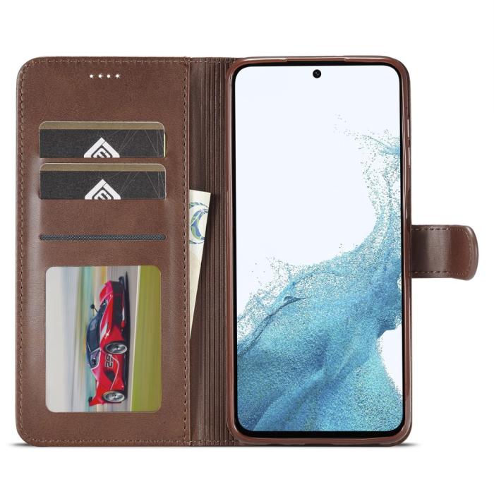 Bild 2, LC.IMEEKE Galaxy A54 5G Fodral Läder Brun