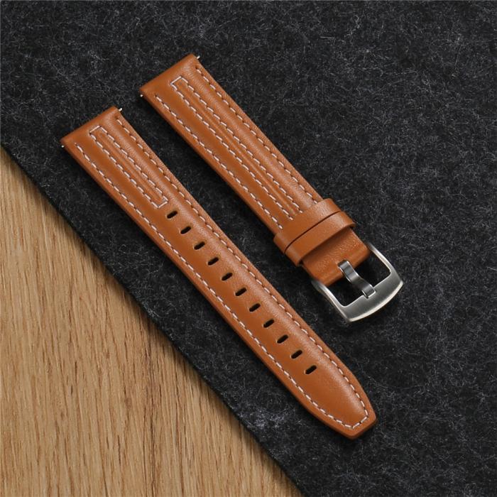 Bild 5, Klockarmband 18 mm Äkta Läder Svart