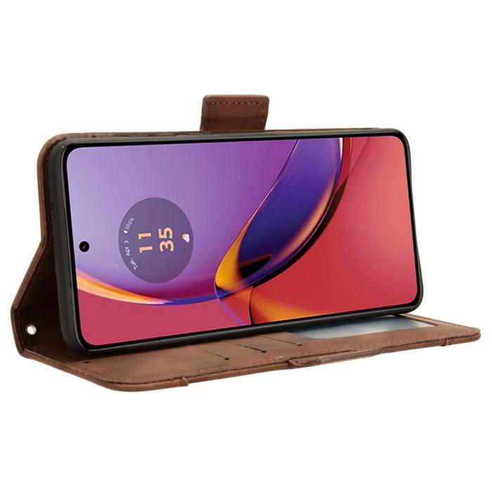 Bild 3, Motorola Moto G84 5G Fodral Med Avtagbart Kortfodral Brun