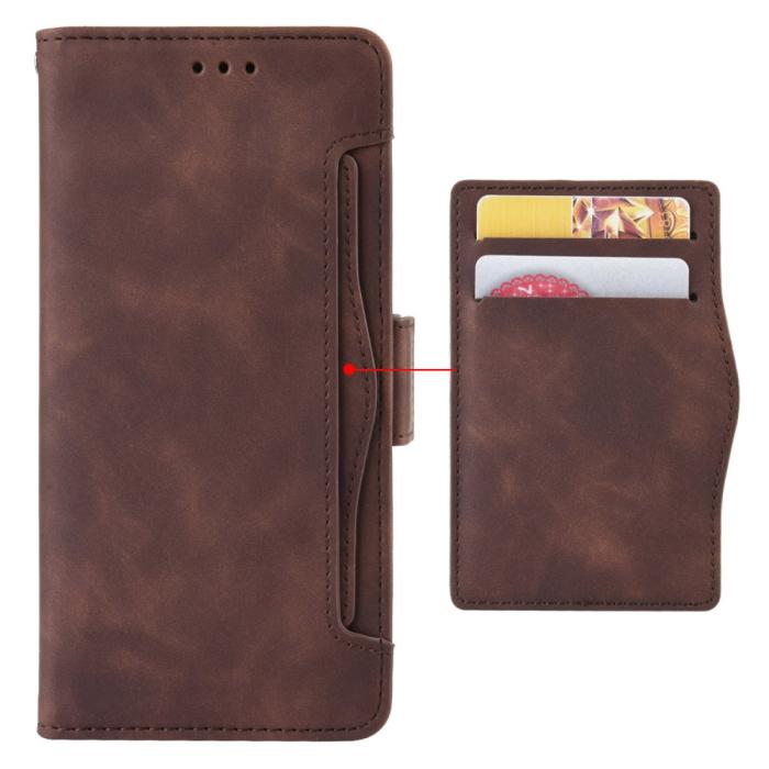 Bild 4, Motorola Moto G84 5G Fodral Med Avtagbart Kortfodral Brun