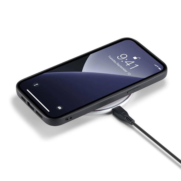 Bild 4, DG.MING iPhone 13 Pro Skal Läder Glitter Svart