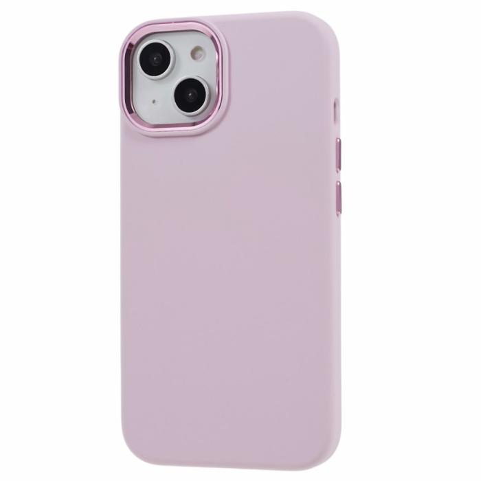 Bild 3, iPhone 15 Skal Liquid Silikon AluLens Rosa